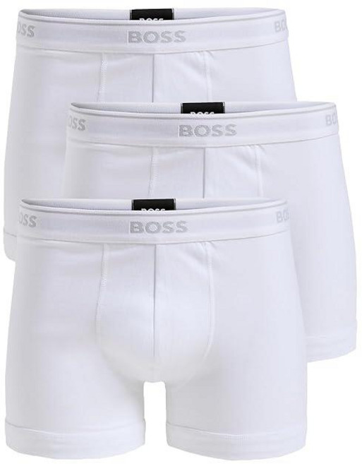 Hugo Boss 남성용 면 사각 팬티 트루 블랙 M