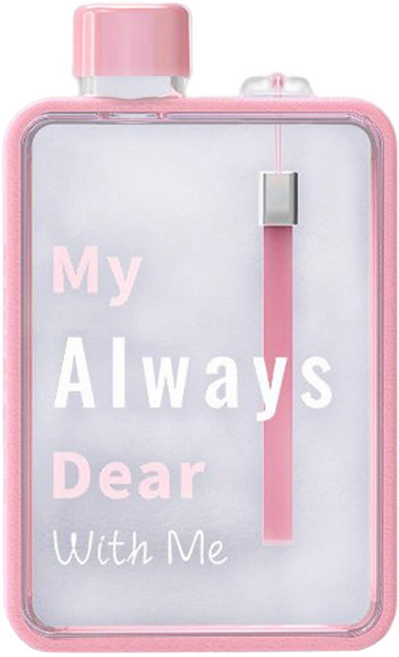 FWT 휴대용 물병 380ml 보틀 커플 보틀 1+1, 핑크1pcs, 1개