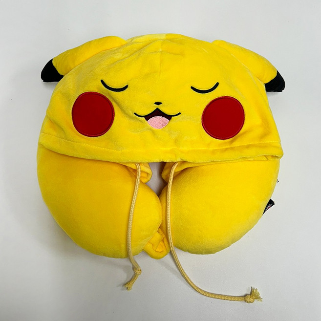 포켓몬스터 캐릭터 후드 목베개 휴대용 목쿠션, 피카츄