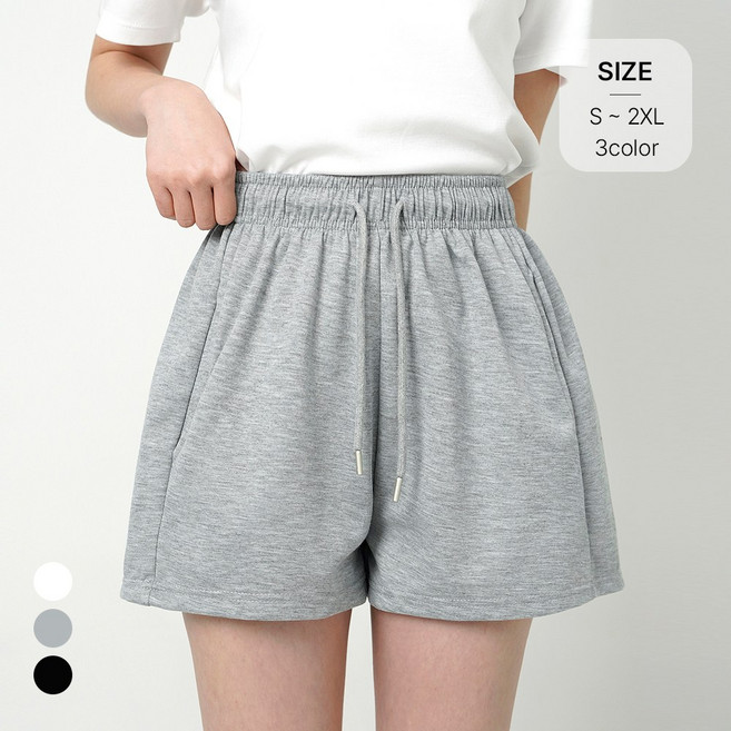 니어샵 여성 데일리 스판 밴딩 트레이닝 3부 반바지