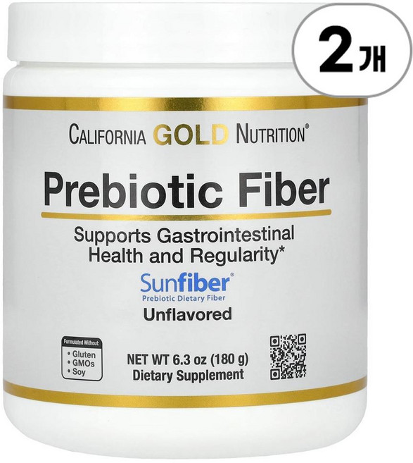 캘리포니아 골드 뉴트리션 프리바이오틱 파이버 California Gold Nutrition Prebiotic Fiber 180g, 2개