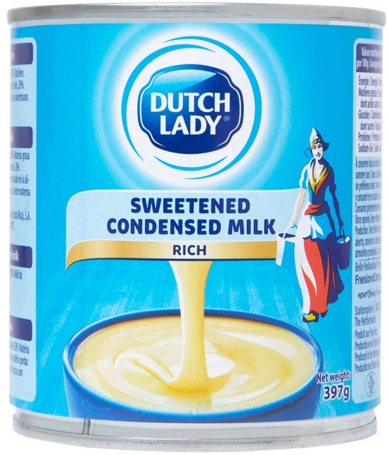 네덜란드산 우유를 농축한 연유 더치레이디 가당(Sweetened Condensed Milk) 397g 1캔 빙수재료 라떼 커피 밀크티, 1개