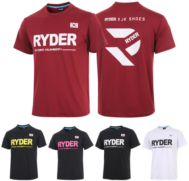 라이더 배드민턴 티셔츠 반팔 상의 남성 여성 게임웨어 태극 기획티