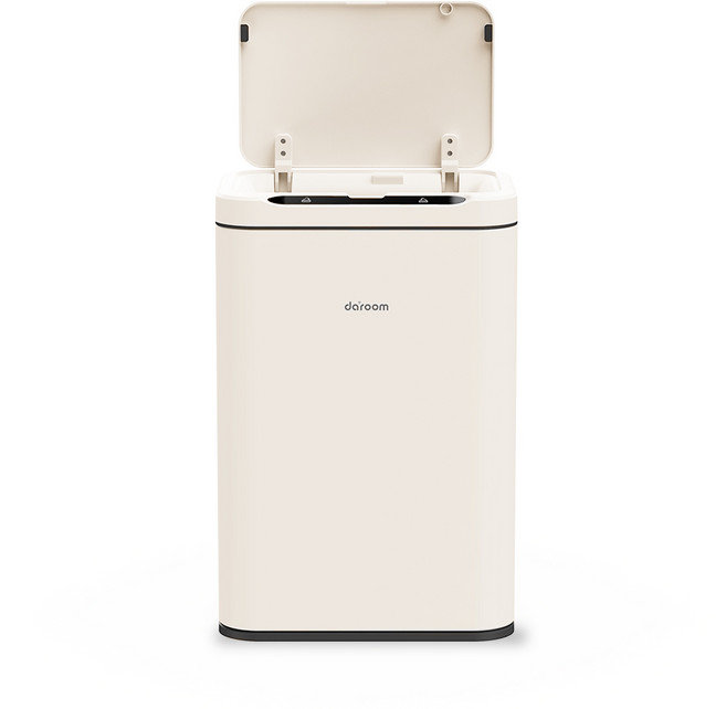 다룸 스마트 자동 센서 쓰레기통 일반형, 아이보리