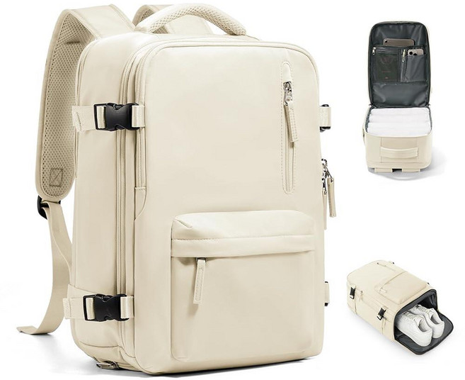 VGCUB 대형 여행 작업 비즈니스 백팩 기내용 승인 노트북 여성용 남성용 Mochila de Viaje 퓨어 핑크. 라지 389579, 스몰, 베이지