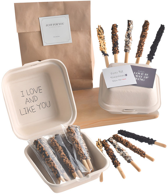 상상앤드 초콜릿 막대과자 만들기 + 페이퍼 런치팩 세트, 14종, 1세트