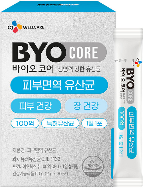 BYO 코어 피부면역 유산균 30p, 60g, 1개
