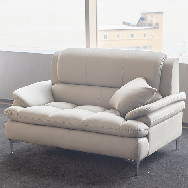 라일리 2인 가죽소파 (전국배송 제주도배송), 아이보리