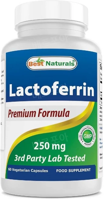 베스트네츄럴스 락토페린 Lactoferrin 250mg 60캡슐, 단품, 1개, 60정 - 쿠팡