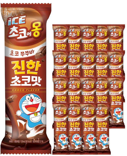 초코에몽 아이스크림 초코쭈쭈바, 20개, 130ml