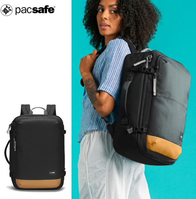 팩세이프 GO 34L 캐리온 백팩 / PACSAFE 도난방지 가방 유럽여행 배낭 노트북 대학생 RFID스캔차단
