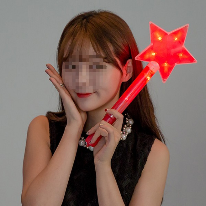 KC인증정품 (LED별봉) 콘서트 응원 파티 공연, 레드, 1개