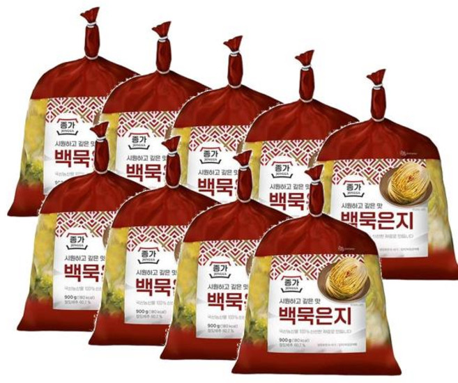종가 백묵은지, 900g, 9개