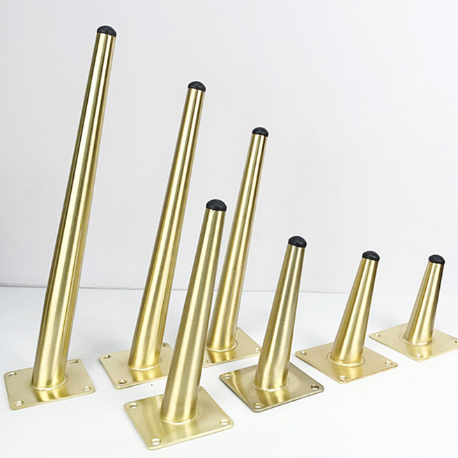 골드발 가구 다리 철재 발 테이블 거실장 서랍장 식탁 좌식, 직선다리, 150mm, 1개