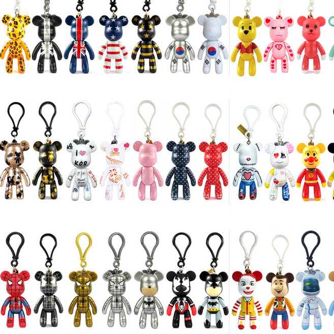 포포베 popobe곰돌이 브릭 키홀더 77종, 1개