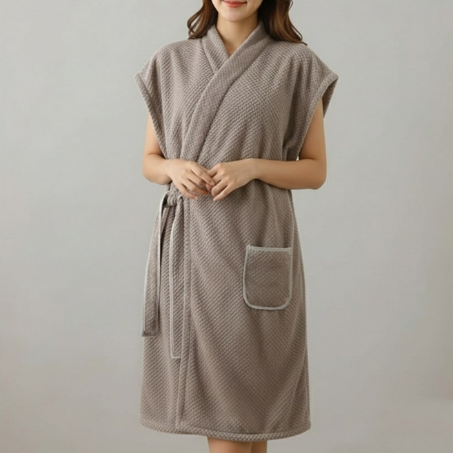 여성용 극세사 샤워가운