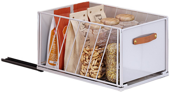 HK.sell 정리왕 슬라이딩 서랍형 철제 주방선반