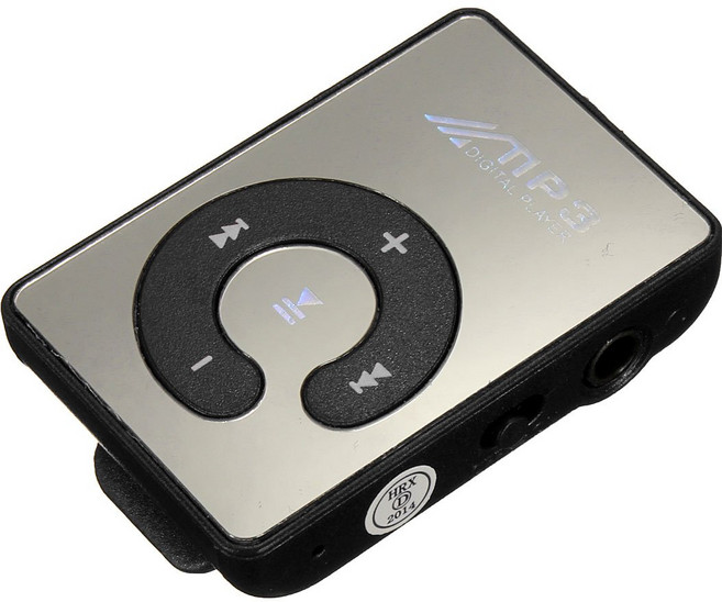 헤드폰을 가진 USB 케이블을 가진 미니 음악 mp3 플레이어 블랙, 검은색