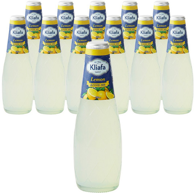 클리아파 레몬 과즙 탄산음료 230ml 12병, 12개