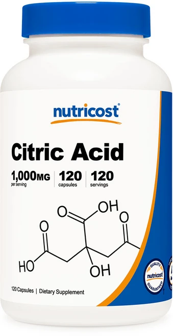 뉴트리코스트 구연산 1000mg 120캡슐 1병, 120회분, 1개 - 쿠팡