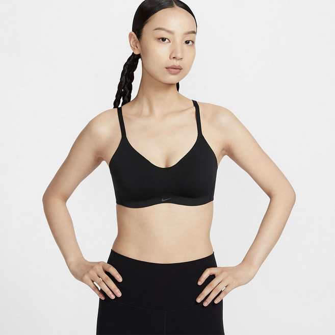 나이키 NIKE 엘레이트 미니멀리스트 라이트 서포트 패드 컨버터블 스포츠 브라 W 블랙 쿨 그레이 FQ3551-010