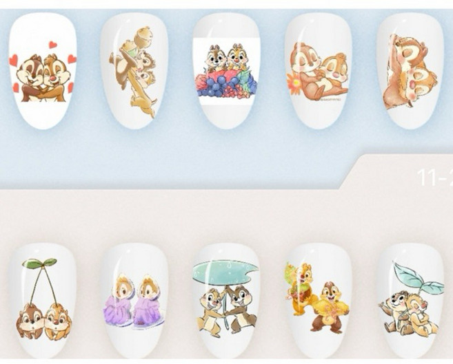 奇奇蒂蒂 穿戴甲訂製圖，短圓透白貓眼, 1個, 小圖XS