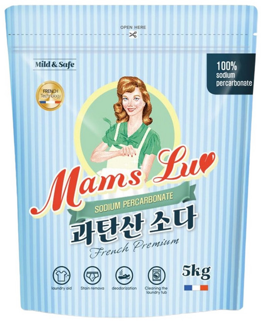 맘스럽 과탄산소다 프렌치 프리미엄, 5kg, 1개