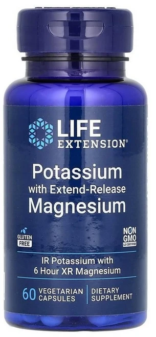 라이프 익스텐션 칼륨 + 익스텐드-릴리즈 마그네슘 캡슐, 1개, 60정 - 쿠팡