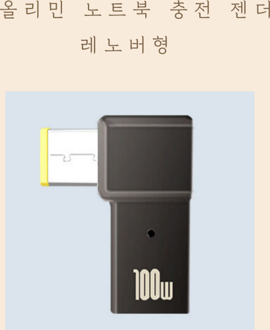 올리민 USB3.1 C타입 PD to DC 변환 노트북 충전 젠더, 17. PD to DC, 1개, 레노버형
