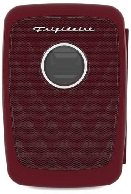 프리기데어 미니 개인 냉장고 쿨러 4L 용량으로 12온스 캔 6개 휴대용 및 컴팩트 AC 플러그 12V 자동차 충전기 - 회색 블루투스 스피커 내장, Red