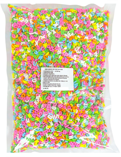 Ava 알파벳 세이프 스프링클 200g, 1kg, 1개