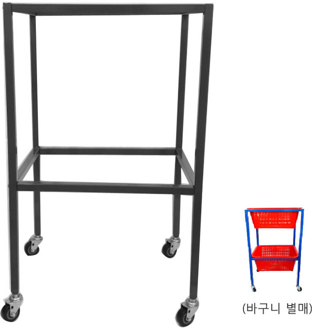 DAWOORI SPORTS 이동식 볼 카트 (레슨공 거치대) 탁구 & 베드민턴 수업 시 추천, 1개, 검정