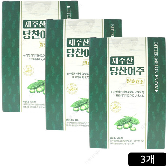 지비엠에스 제주산 당찬여주 발효효소 30p, 60g, 3박스