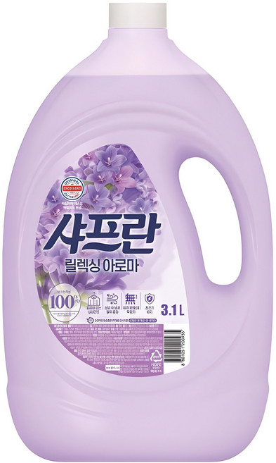 샤프란 플러스 섬유유연제 릴렉싱아로마 본품, 3.1L, 1개