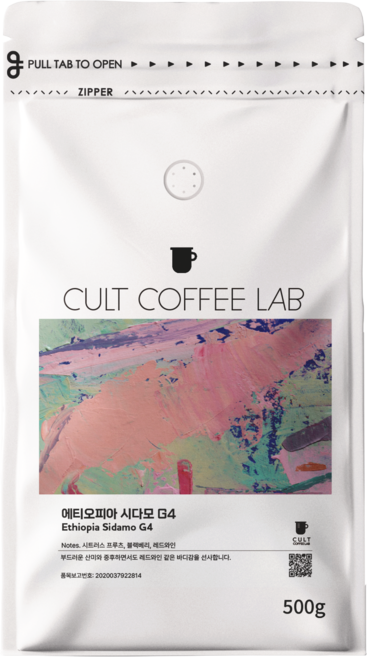 컬트커피랩 에티오피아 시다모 G4 싱글오리진 원두커피, 1개, 500g, 홀빈(분쇄안함)