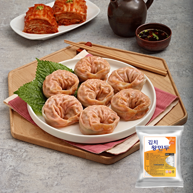 천두식품 김치왕만두, 4개, 1.4kg