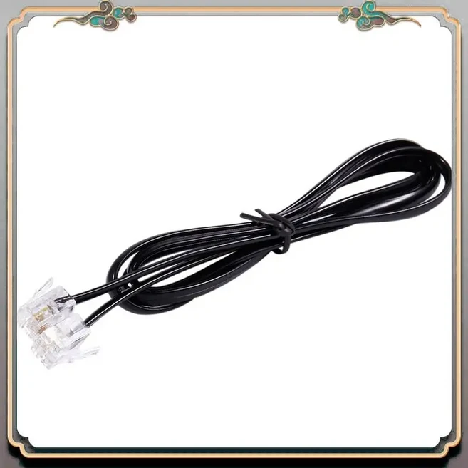 호환 튼튼한 10X RJ11 6P4C 전화 케이블 코드 ADSL 모뎀 1미터, 01 black