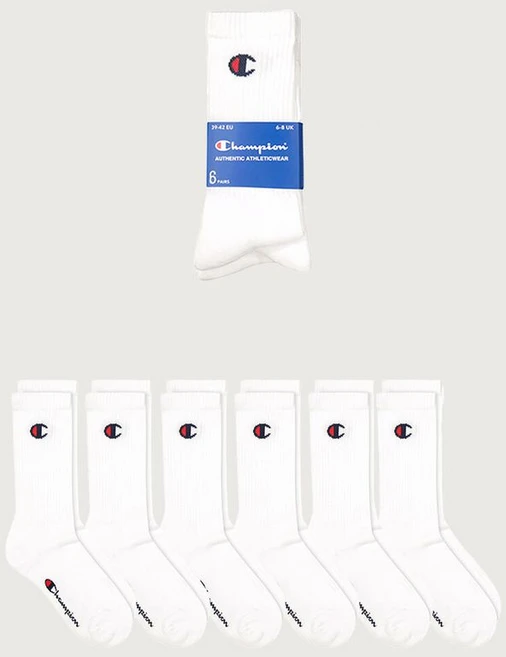 C로고 풀랭스 삭스 6PACK White 187906 - 쿠팡