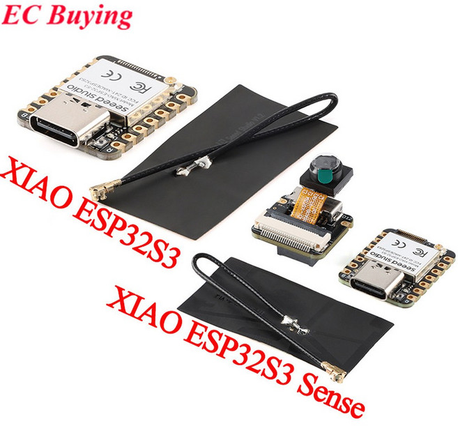 S duino 32 S3 S ed Studio XIAO 32 S3 Sense 2 4G WiFi BLE 메쉬 5 0 카메라 모듈 개발 보드 8MB OV2640 2 개 1, ESP32S3 Pinhead 2pcs