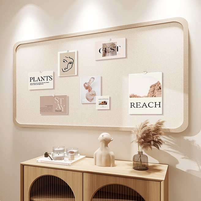 ErrifY 부착식 펠트보드 게시판 알림판 접착식, 카멜, 1개