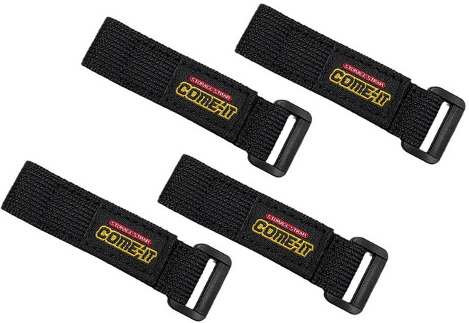 탄성 벨크로 찍찍이 압박 선정리 케이블타이 멀티탭 충전기 선정리 링벨트, 블랙, 4개