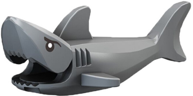 상어 BIG & MINI 4종 세트 호환블럭 브릭미니피규어 취미/수집/장식/컬렉션용 커스텀 블록피겨, 02. 상어(그레이/소형), 1개