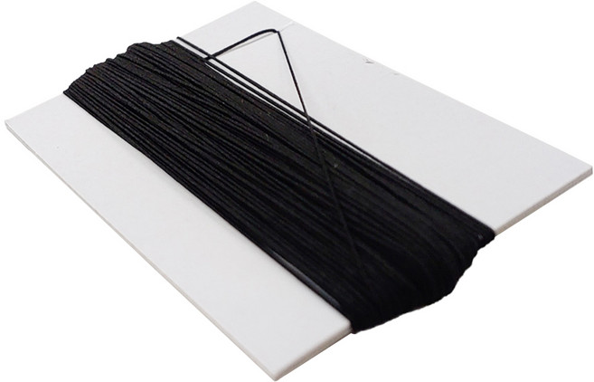 프리티레이디 땋기 붙임머리 이음머리 고탄력 고무줄 실 소량 30m DS1, 블랙, 1개