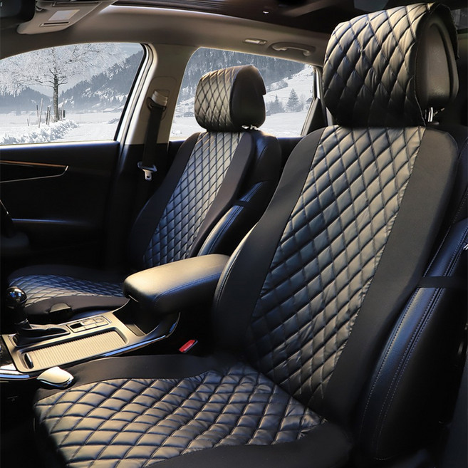 카모아 차량용 온열시트 열선시트 전기방석 온열매트 온열방석, 블랙퀼팅 온열시트(운전석-12V), 1개