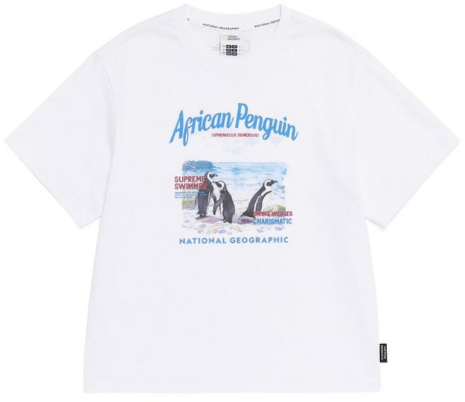NATIONAL GEOGRAPHIC KIDS K262UTS950 여행 그래픽 반팔 티셔츠 WHITE