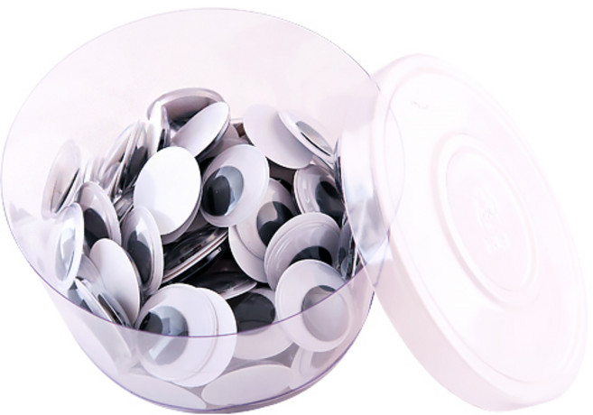 attizone 일반눈알 스티커(접착)눈알 접착눈알 만들기재료 - 통포장, 일반 눈알 통포장-24mm