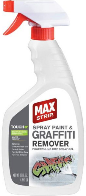 페인트 제거제 리무버 패드 스트리퍼 맥스 스트립 스프레이 및 그래피티 - 22온스 강력한 노 드립 젤로 그래피티 마커 껌 데칼 스티커 펜 크레파스 제거 메틸렌 클로라이드, 1개