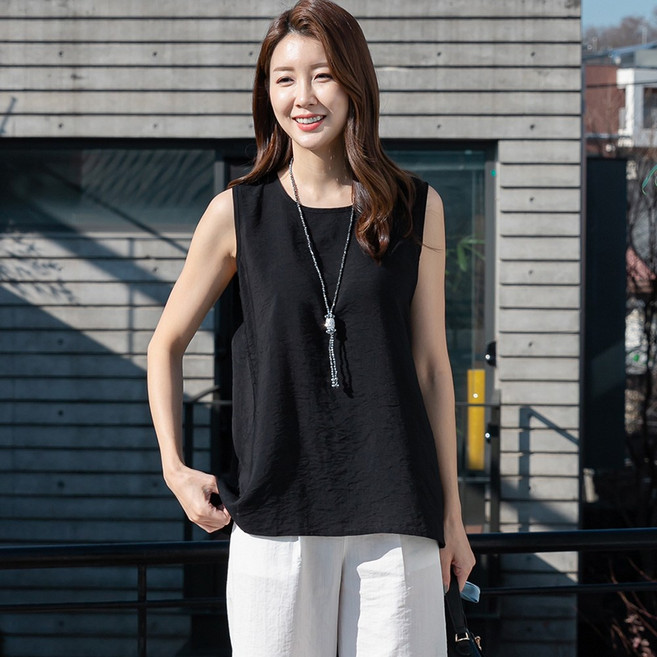 무브너 여성 여름 인견 나시 블라우스 엄마옷 빅사이즈 포함