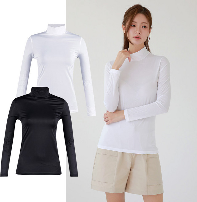 화이트베어 여성 목넥 냉감 기능성 이너웨어 WB101