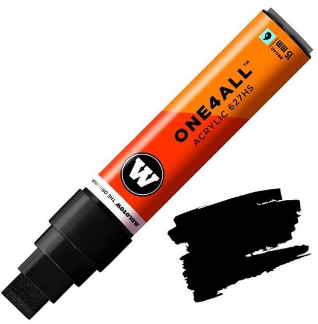 모로토우 원포올 ONE4ALL 15mm 아크릴마카 High Glossy Colors, 1개, 1개, #252 High Glossy Black